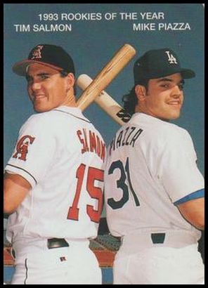1994 Mother's Cookies Mike Piazza and Tim Salmon 4c Tim Salmon Mike Piazza (Back to back)